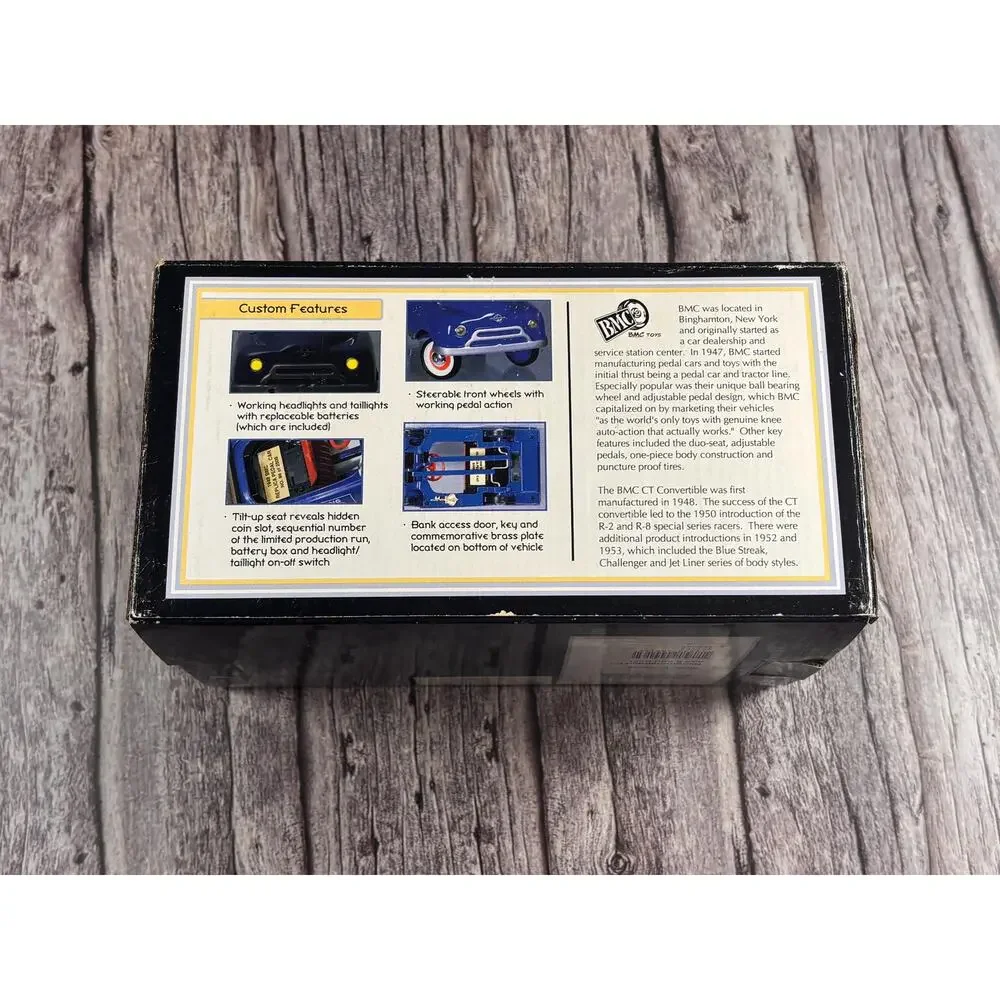 1996 Limited Edition Pedal Car Bank #1 Of 2508 Crown Premiums BMC Convertible